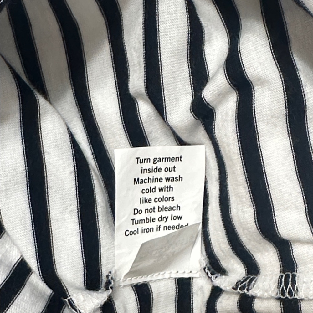 AYR The French Fry Long Sleeve Tee Black & White Piano Stripe Size XL - Picture 11 of 11